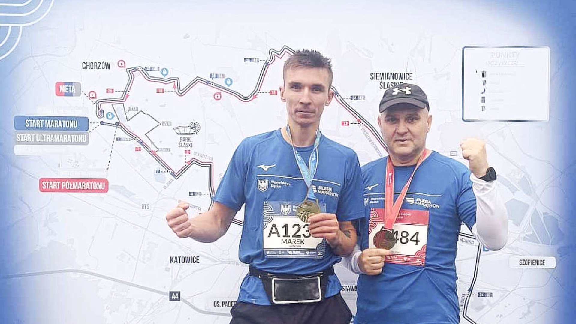 Marek Karnas i Tomasz Siemiątkowski z Raciborza na Silesia Maraton 2024